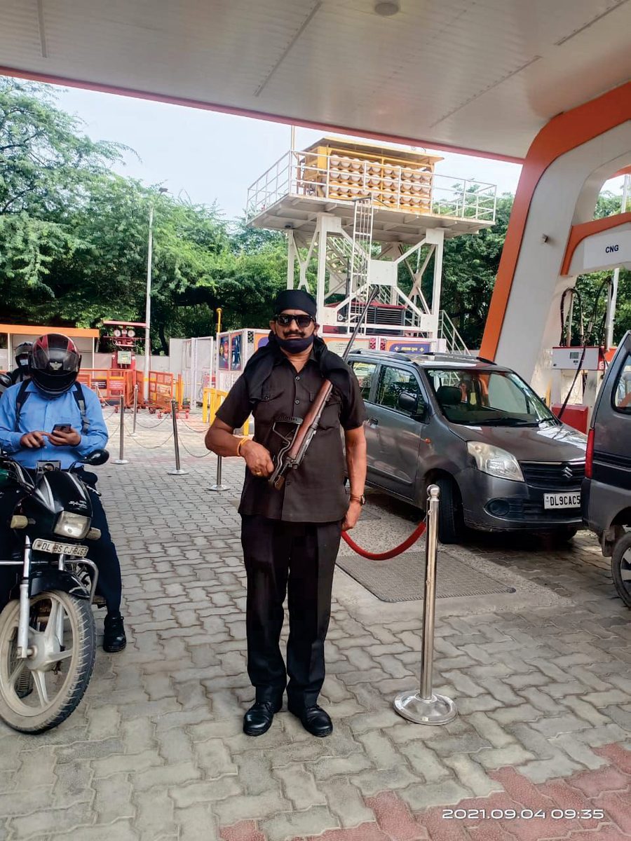 Armed gunman on duty
